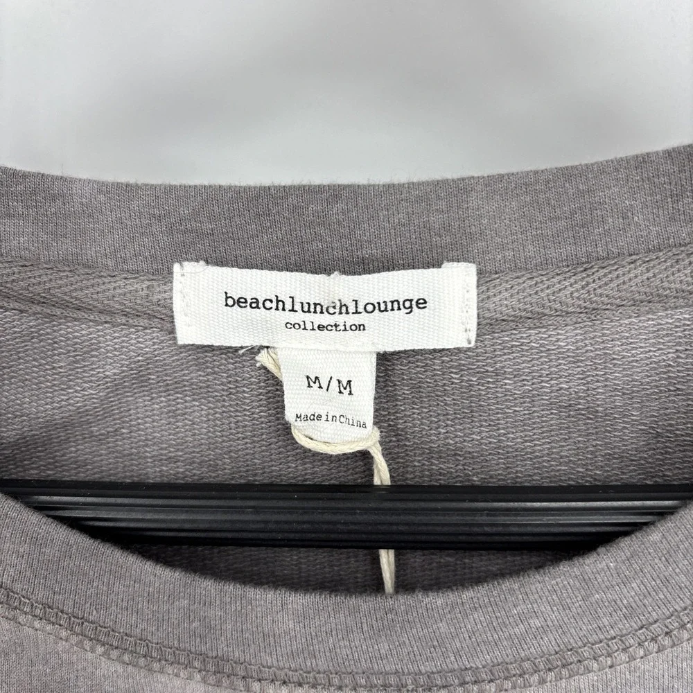 Beach Lunch Lounge Tie Dye Oversized Lightweight Sweatshirt Gray Size Medium NWT - Picture 4 of 7